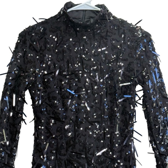 Elegant Black Sequin Dress - Picture 3 of 15